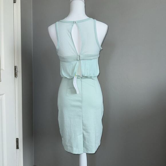 NWT BCBGeneration Women's Mesh Dress, Light Green Mink Size 4 Mini Sleeveless - Picture 4 of 10